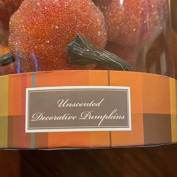UNOPENED DOMAIN BEADED UNSCENTED DECORATIVE MINI PUMPKINS - SO FESTIVE! - Picture 3 of 8
